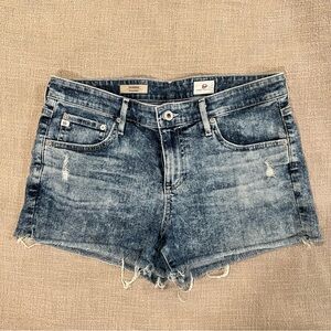 AG Adriano Goldschmied Women's Bonnie Relaxed Distressed Jean Shorts